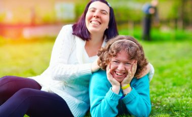 Happy adults with disabilities