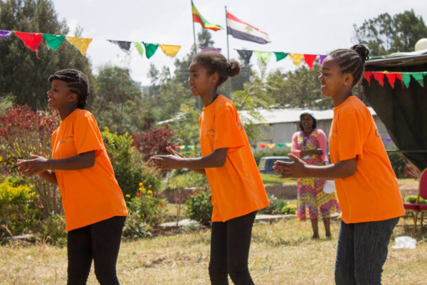 Kids dancing at a Christian Horizons Camp