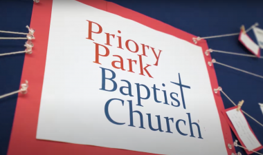 Sign of Priory Park Baptist Church.
